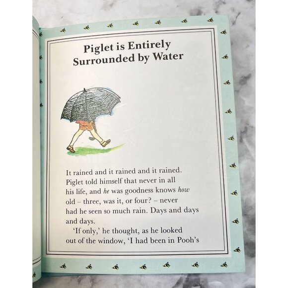 Piglet is Entirely Surrounded Water A A Milne Winnie the Pooh Childrens 1990 - Picture 3 of 6